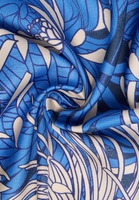 Blusenjacke in azurblau bedruckt