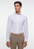 SLIM FIT Linen Shirt in white plain
