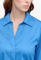 Satin Shirt Bluse in saphir unifarben