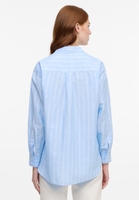 Linen Shirt Bluse in hellblau gestreift