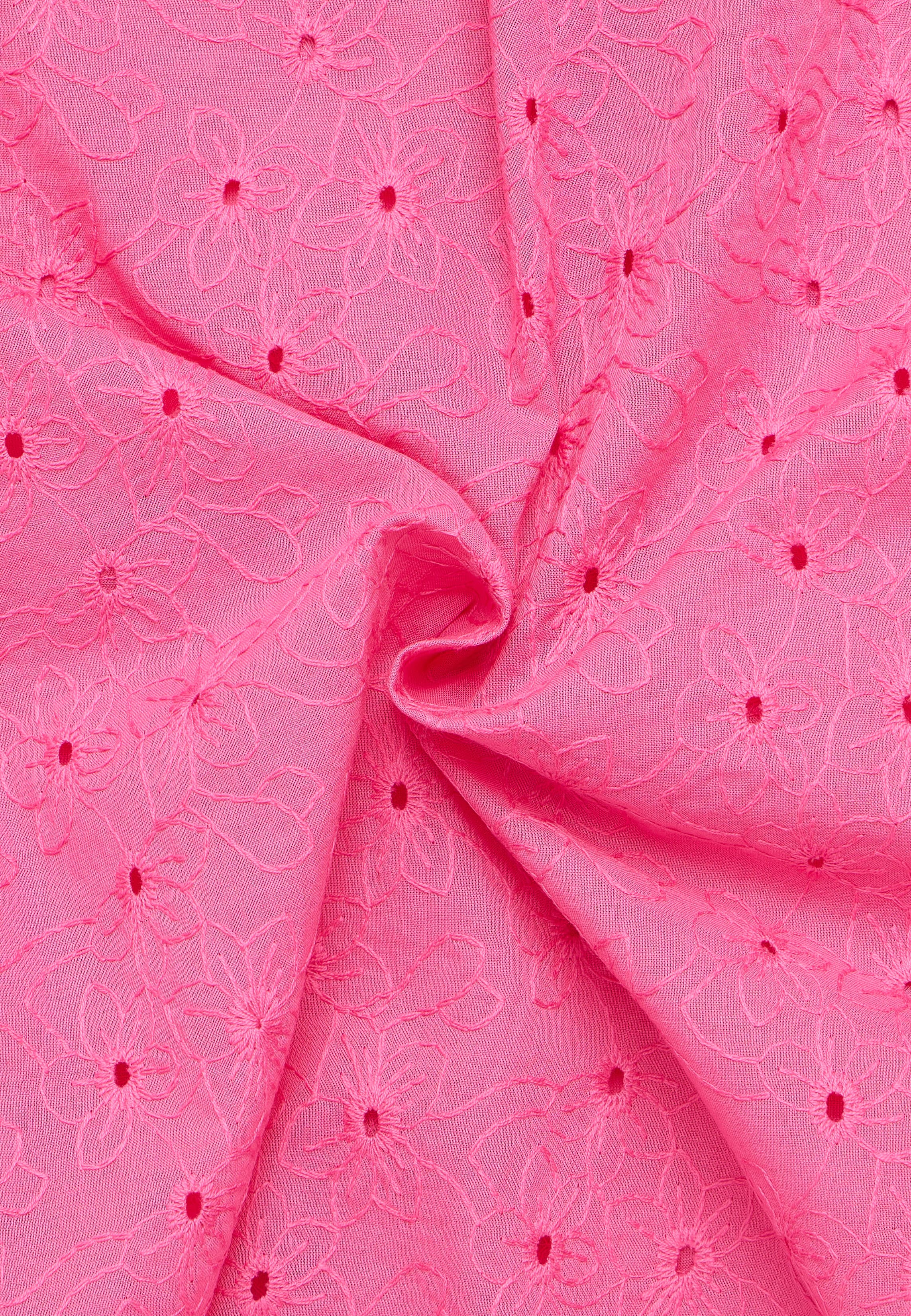 Schlupfbluse in pink strukturiert