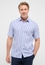 MODERN FIT Linen Shirt in dunkelblau gestreift