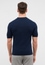 Strickpolo in navy strukturiert